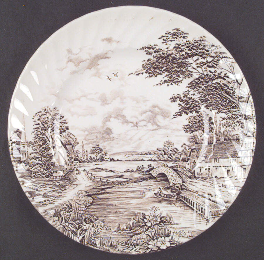 Country Days Brown Dinner Plate by Ridgway (Ridgways)-1