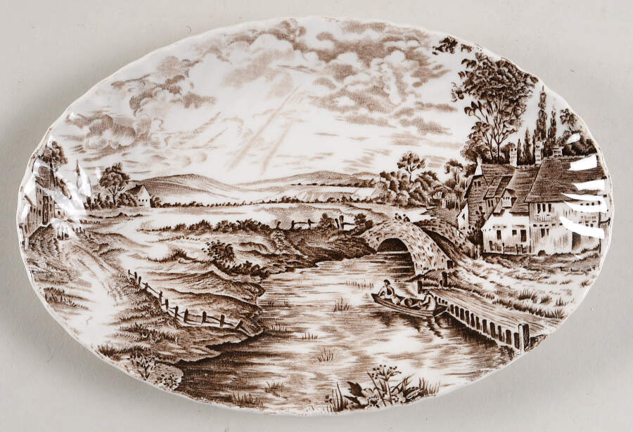 Country Days Brown Relish/Gravy Underplate by Ridgway (Ridgways)-1
