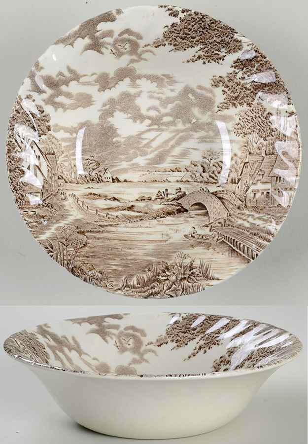 Country Days Brown Coupe Cereal Bowl by Ridgway (Ridgways)-1