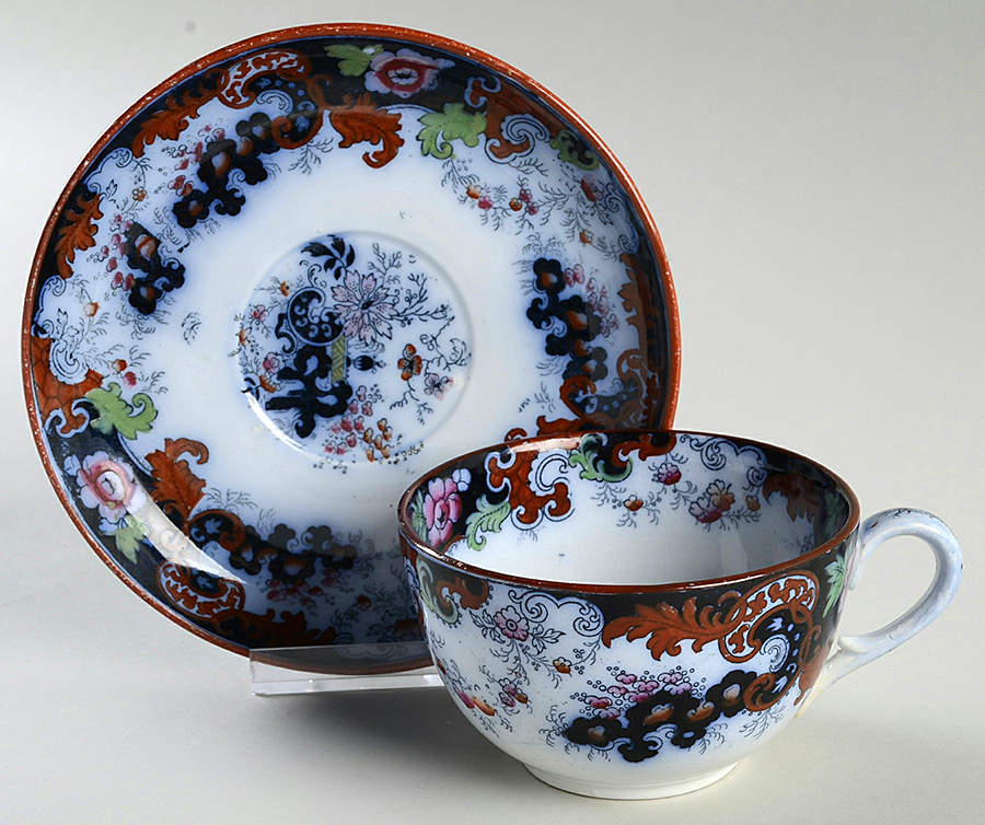 Corey Hill Flat Cup & Saucer Set by Ridgway (Ridgways)-1
