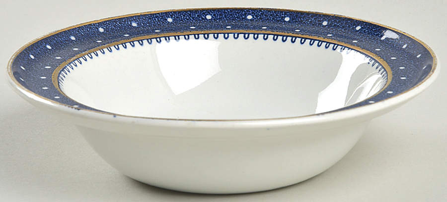 Conway Blue Rim Fruit/Dessert (Sauce) Bowl by Ridgway (Ridgways)-1