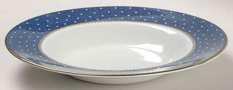 Conway Blue Large Rim Soup Bowl by Ridgway (Ridgways)-1