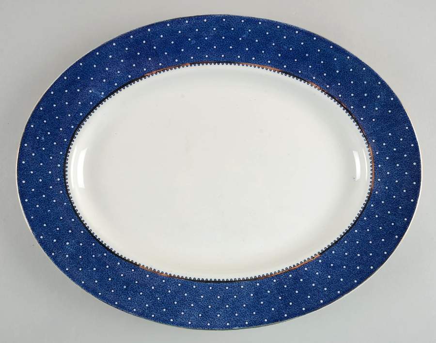 Conway Blue 14" Oval Serving Platter by Ridgway (Ridgways)-1