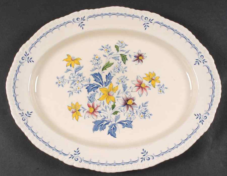 Cornwall 14" Oval Serving Platter by Ridgway (Ridgways)-1