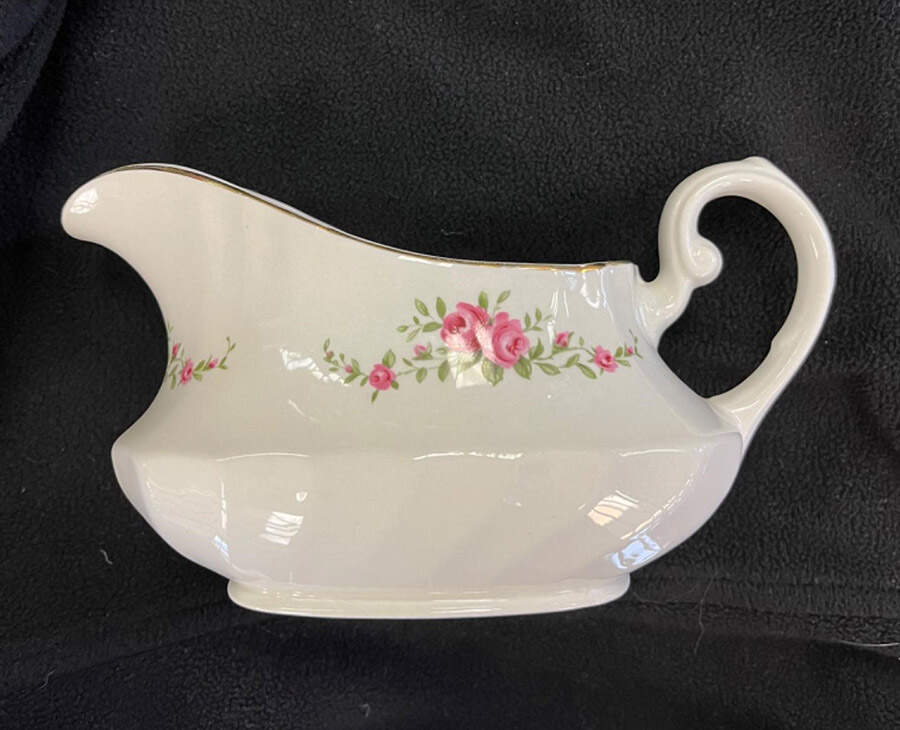 Dainty Rose Gravy Boat by Ridgway (Ridgways)-1