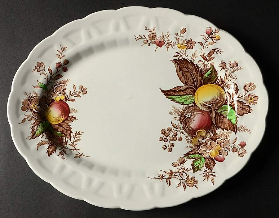 Devon Fruit 12" Oval Serving Platter by Ridgway (Ridgways)-1