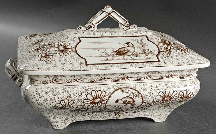 Devonshire Rectangular Covered Vegetable by Ridgway (Ridgways)-1