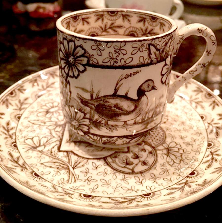 Devonshire Flat Demitasse Cup & Saucer Set by Ridgway (Ridgways)-1