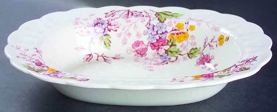 English Garden 10" Oval Vegetable Bowl by Ridgway (Ridgways)-1