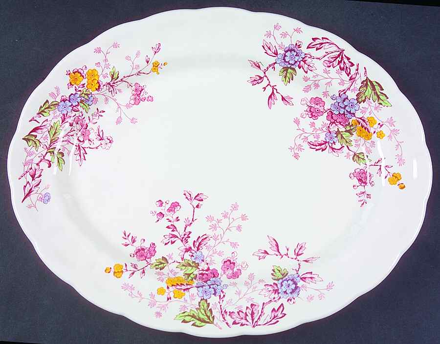 English Garden 13" Oval Serving Platter by Ridgway (Ridgways)-1