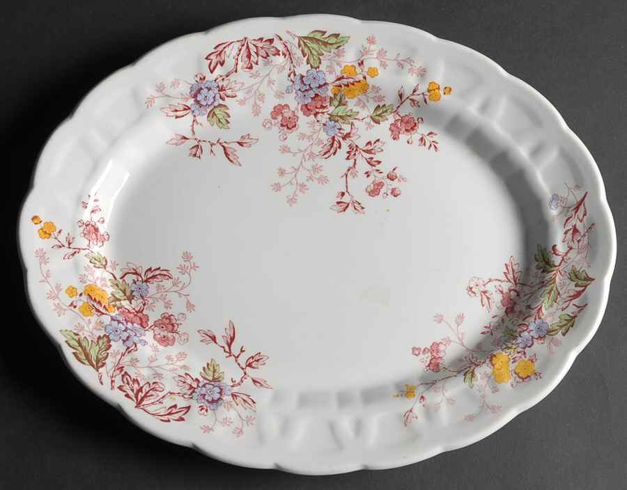 English Garden 14" Oval Serving Platter by Ridgway (Ridgways)-1