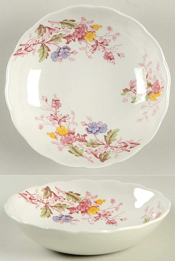 English Garden Fruit/Dessert (Sauce) Bowl by Ridgway (Ridgways)-1