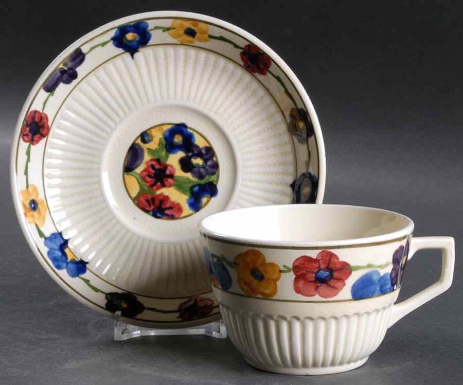 Everglades Flat Cup & Saucer Set by Ridgway (Ridgways)-1