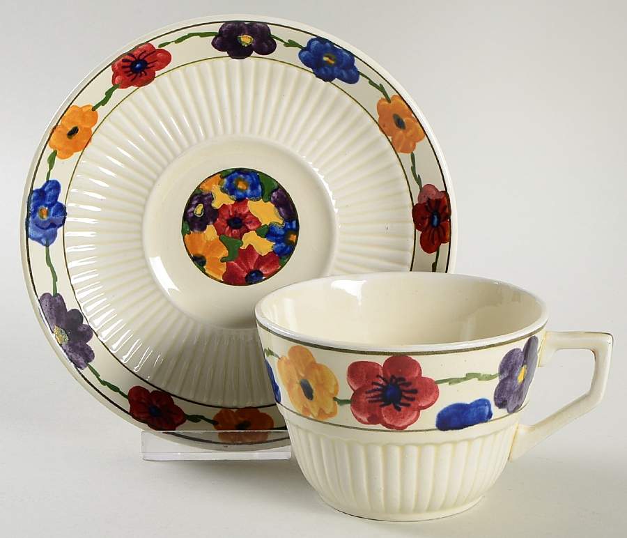 Everglades Oversized Cup & Saucer Set by Ridgway (Ridgways)-1