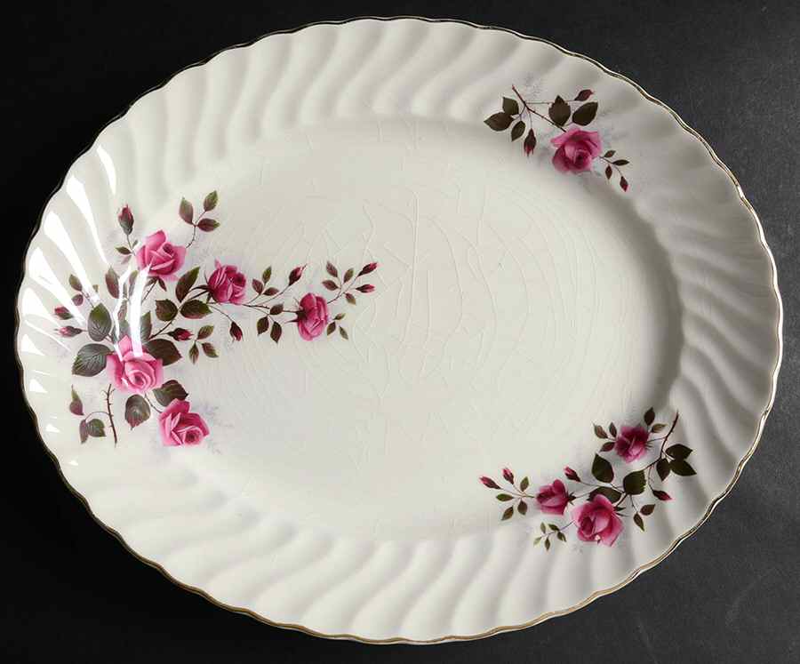 Fragrance (Ironstone) 12" Oval Serving Platter by Ridgway (Ridgways)-1