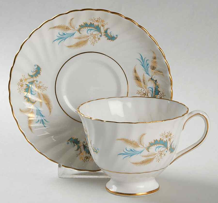 Golden Rhapsody Footed Cup & Saucer Set by Ridgway (Ridgways)-1