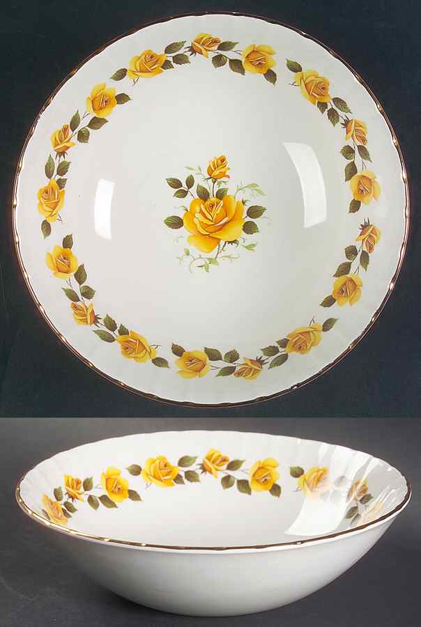 Golden Rose Coupe Cereal Bowl by Ridgway (Ridgways)-1