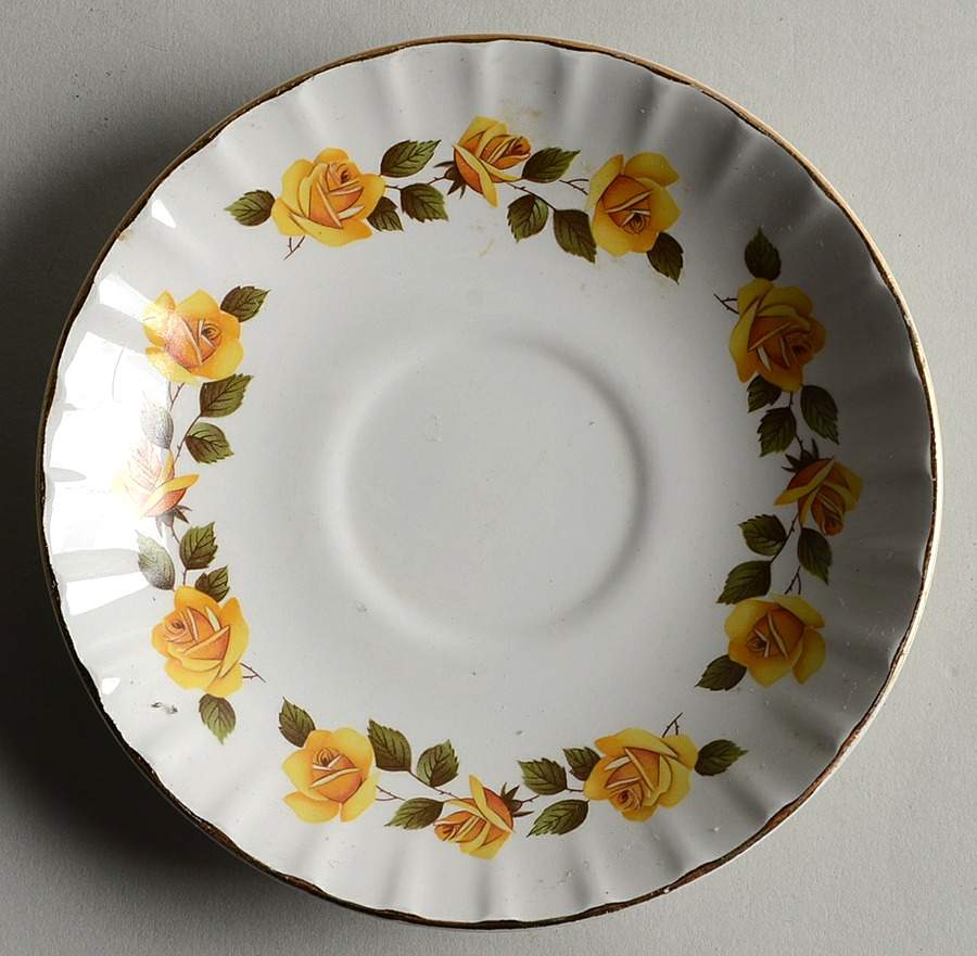 Golden Rose Saucer by Ridgway (Ridgways)-1
