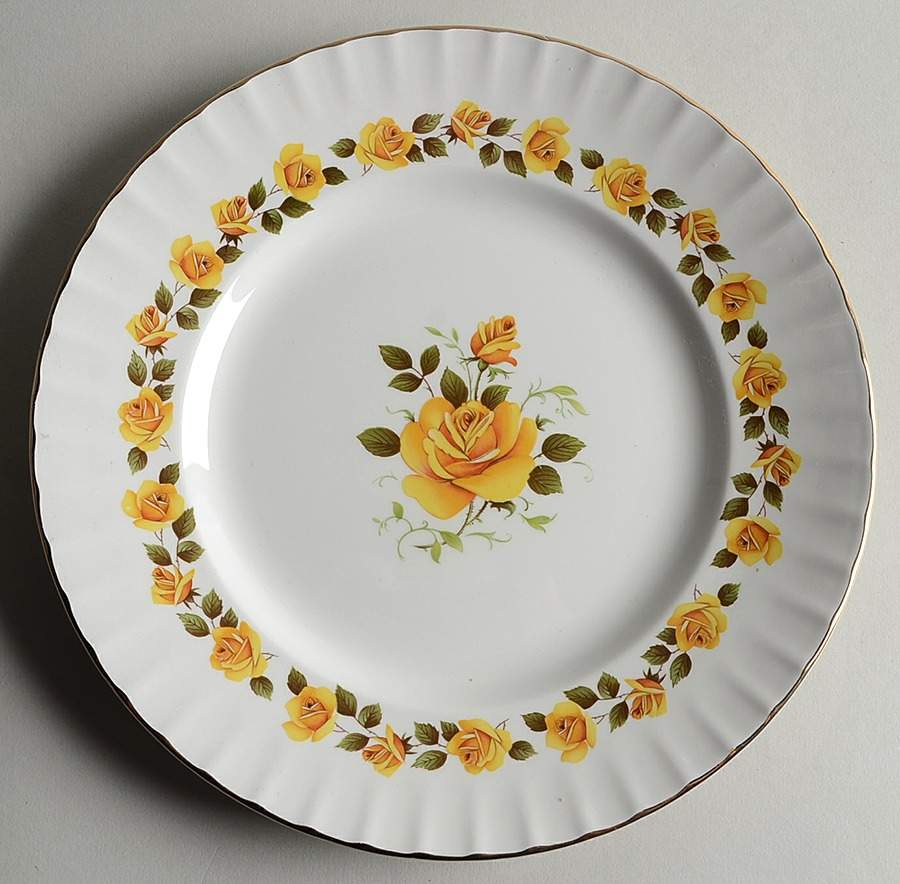 Golden Rose Dinner Plate by Ridgway (Ridgways)-1