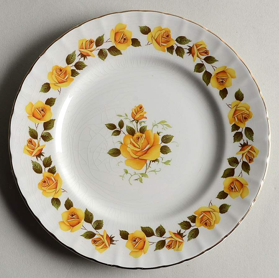 Golden Rose Bread & Butter Plate by Ridgway (Ridgways)-1