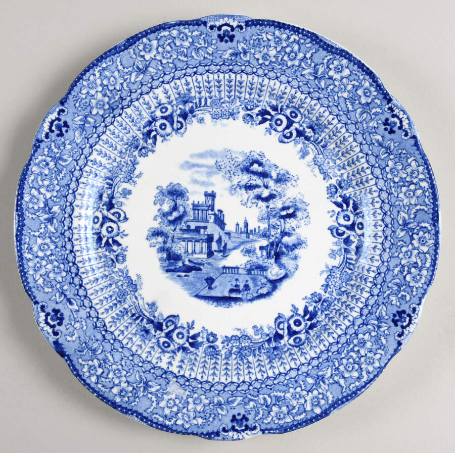 Grecian Blue Salad Plate by Ridgway (Ridgways)-1