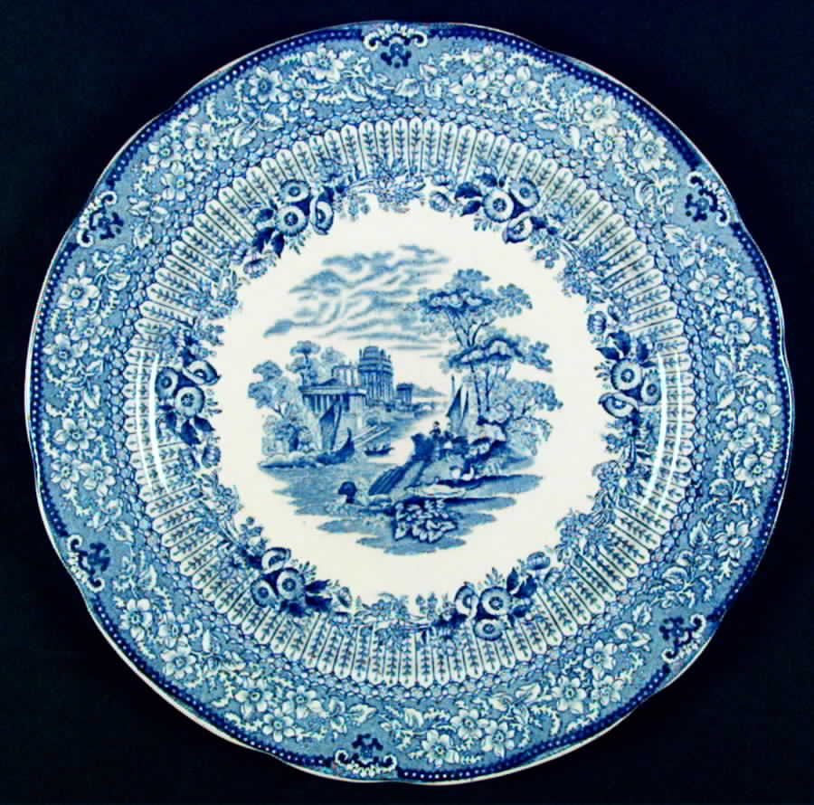 Grecian Blue Dinner Plate by Ridgway (Ridgways)-1
