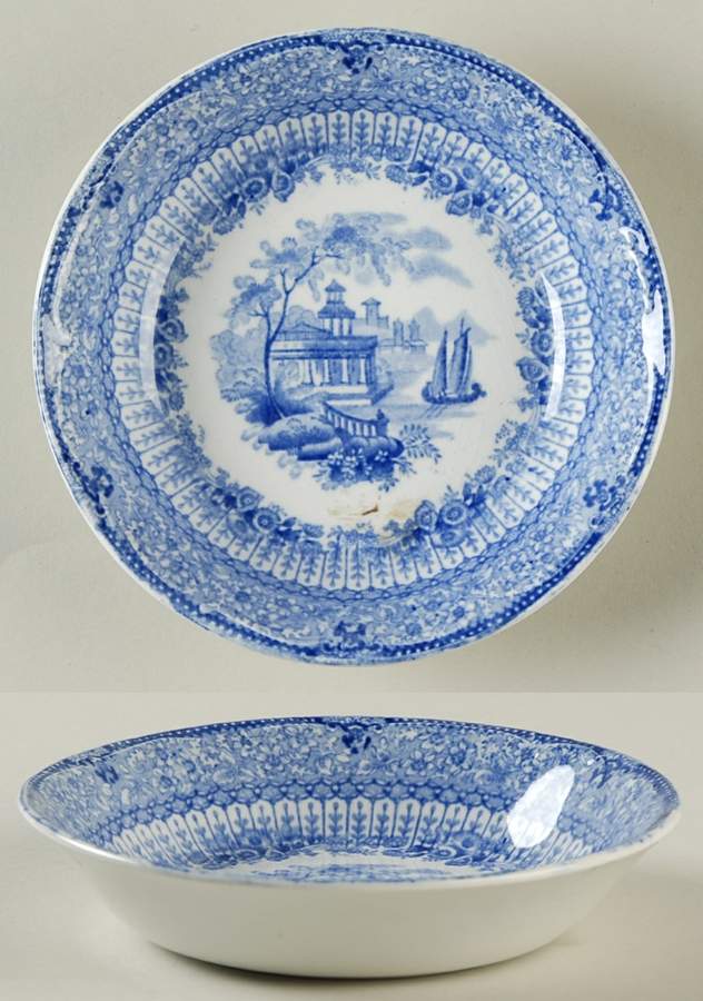 Grecian Blue Fruit/Dessert (Sauce) Bowl by Ridgway (Ridgways)-1