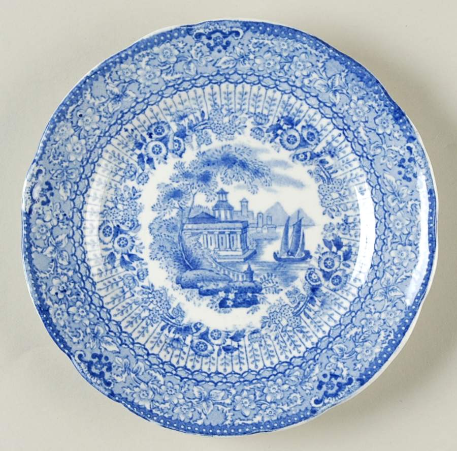 Grecian Blue Bread & Butter Plate by Ridgway (Ridgways)-1