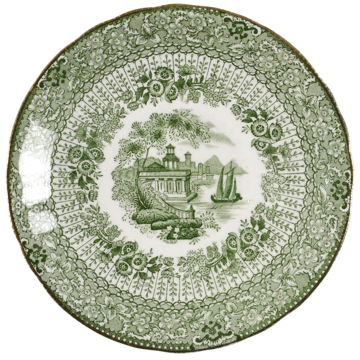 Grecian Green Saucer for Oversized Cup by Ridgway (Ridgways)-1