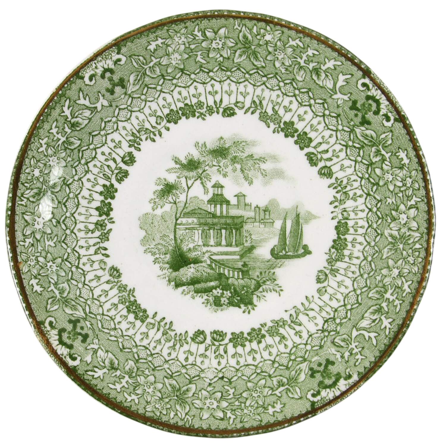 Grecian Green Saucer for Demitasse Cup by Ridgway (Ridgways)-1