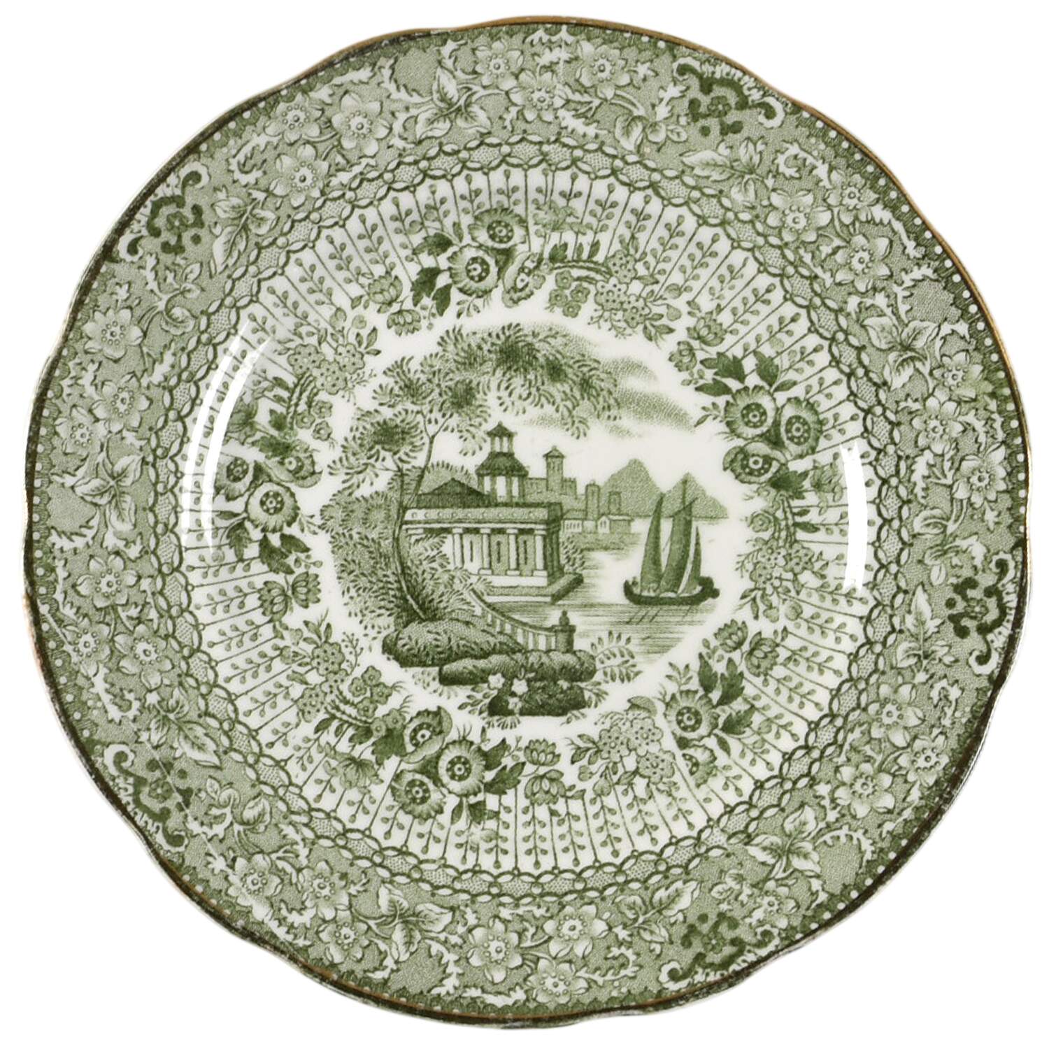 Grecian Green Small Bread & Butter Plate by Ridgway (Ridgways)-1