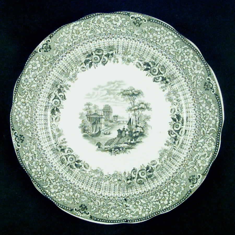 Grecian Green Dinner Plate by Ridgway (Ridgways)-1