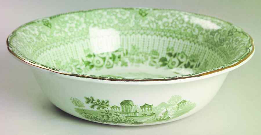Grecian Green 8" Round Vegetable Bowl by Ridgway (Ridgways)-1