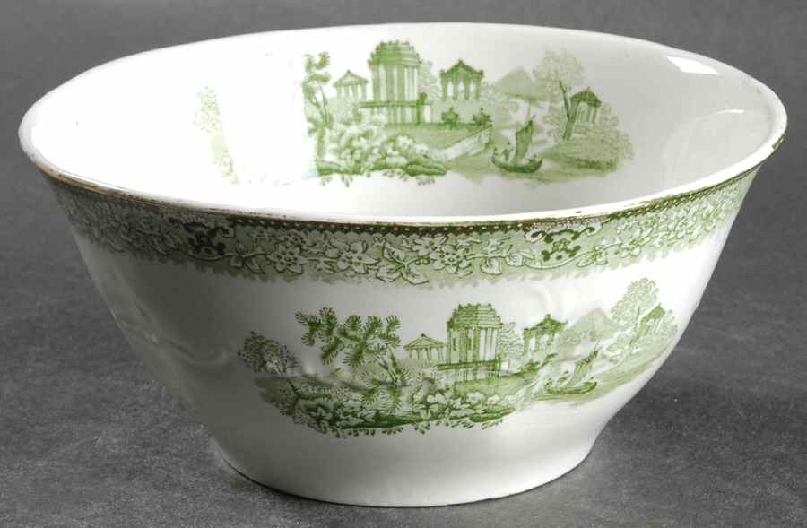 Grecian Green Cranberry Bowl by Ridgway (Ridgways)-1