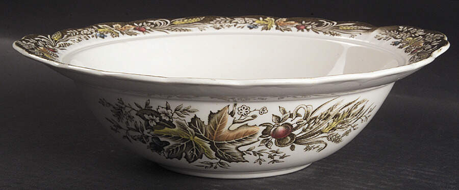 Heritage Green Multicolor Round Vegetable No Lid by Ridgway (Ridgways)-1
