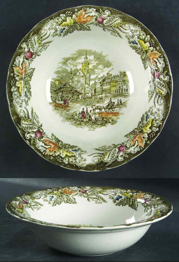 Heritage Green Multicolor 8" Round Vegetable Bowl by Ridgway (Ridgways)-1
