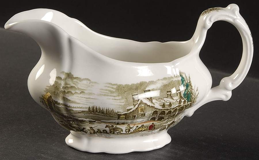 Heritage Green Multicolor Gravy Boat by Ridgway (Ridgways)-1