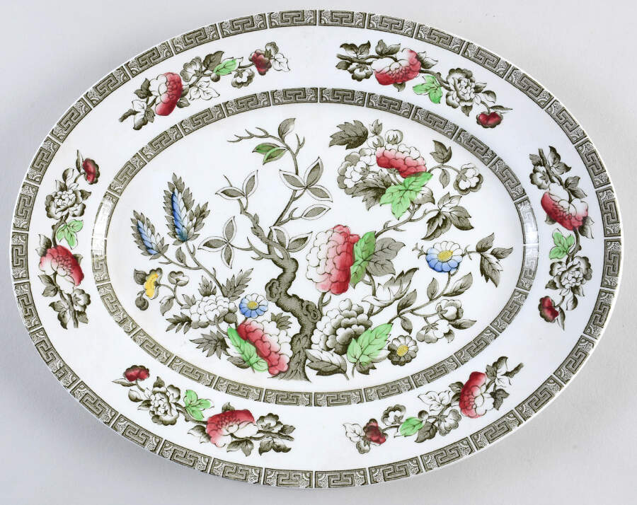 Indian Tree 13" Oval Serving Platter by Ridgway (Ridgways)-1