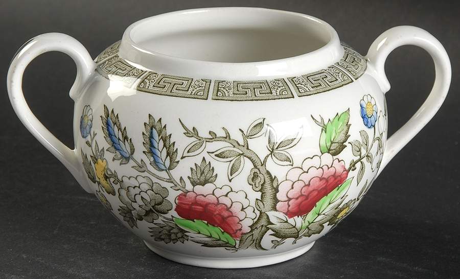 Indian Tree Sugar Bowl No Lid by Ridgway (Ridgways)-1
