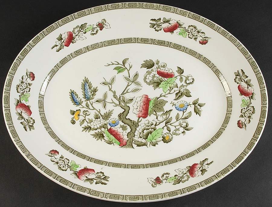 Indian Tree 15" Oval Serving Platter by Ridgway (Ridgways)-1