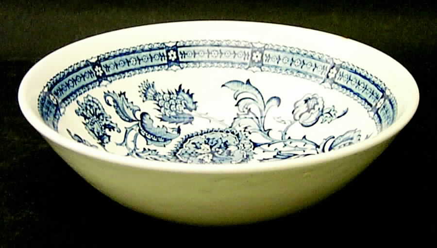 Jacobean Blue Coupe Cereal Bowl by Ridgway (Ridgways)-1
