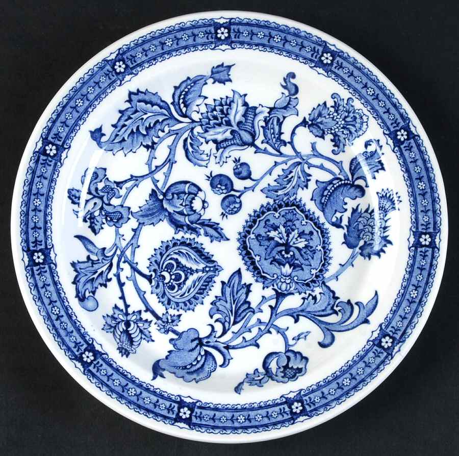 Jacobean Blue Salad Plate by Ridgway (Ridgways)-1