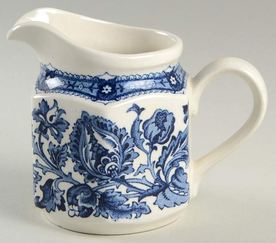 Jacobean Blue Creamer by Ridgway (Ridgways)-1