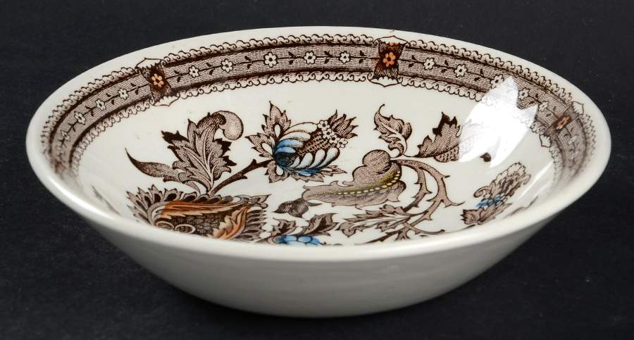Jacobean Brown Fruit/Dessert (Sauce) Bowl by Ridgway (Ridgways)-1