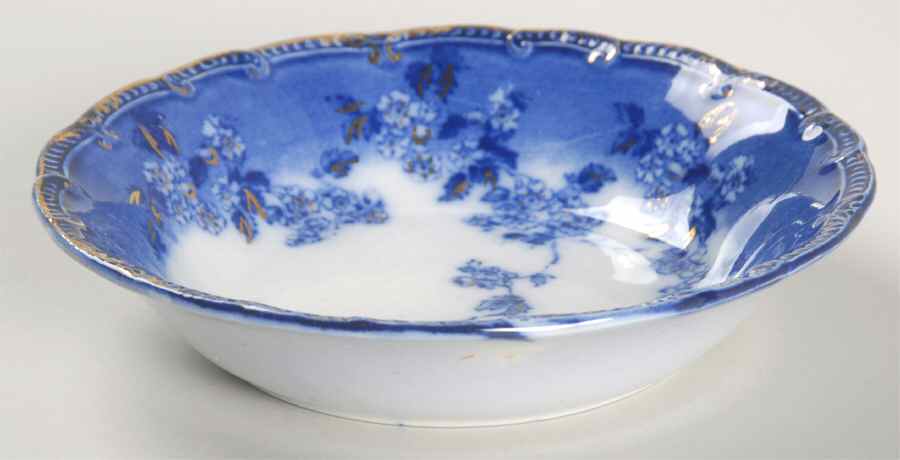 Lugano (Flow Blue) Fruit/Dessert (Sauce) Bowl by Ridgway (Ridgways)-1