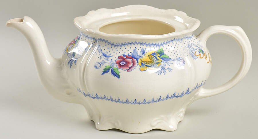 Lynton Blue Multicolor Teapot No Lid by Ridgway (Ridgways)-1