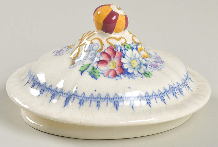 Lynton Blue Multicolor Lid for Teapot by Ridgway (Ridgways)-1