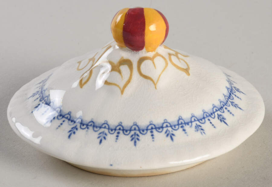 Lynton Blue Multicolor Lid for Sugar Bowl by Ridgway (Ridgways)-1
