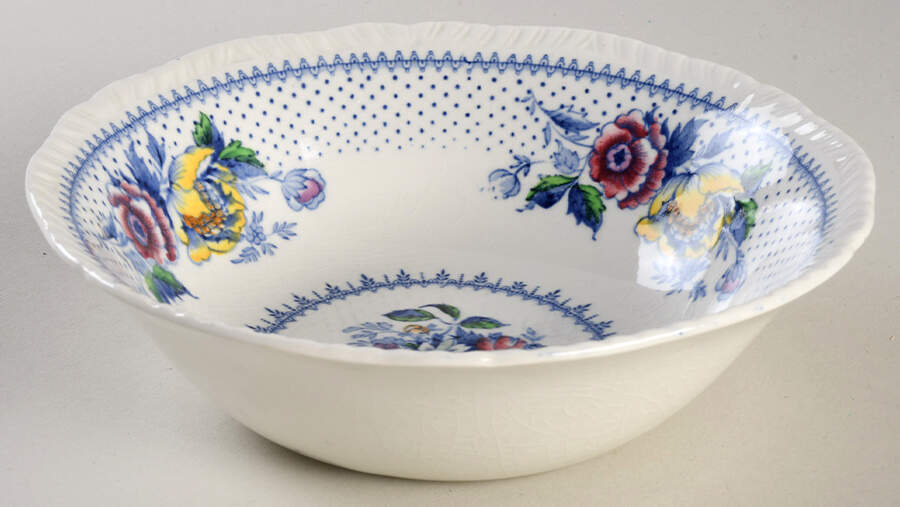 Lynton Blue Multicolor Coupe Cereal Bowl by Ridgway (Ridgways)-1