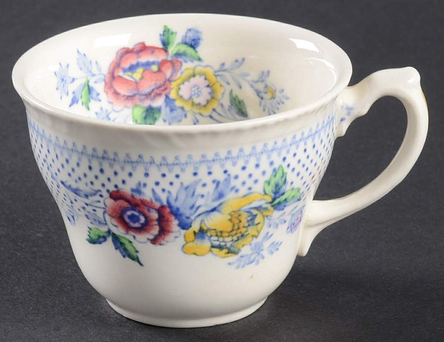 Lynton Blue Multicolor Flat Demitasse Cup by Ridgway (Ridgways)-1